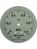 Манометр показуючий МТ-2У-М (МТ-2У, МТ 2У, МТ2У, МТ2-У) - радіальний штуцер (РШ)