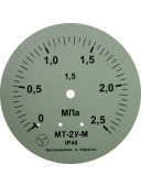 Манометр показуючий МТ-2У-М (МТ-2У, МТ 2У, МТ2У, МТ2-У) - радіальний штуцер (РШ)