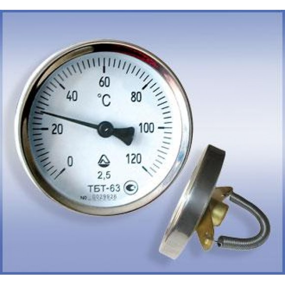Термометр биметаллический трубный ТБТ-63 (ТБТ, ТБТ 63, ТБТ63, ТБТ-063)